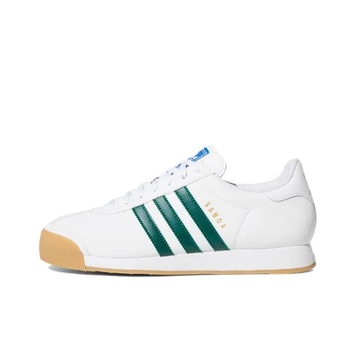 Adidas Originals Samoa Устойчивые к истиранию низкие скейтбордические кроссовки Мужские Белые Зеленые