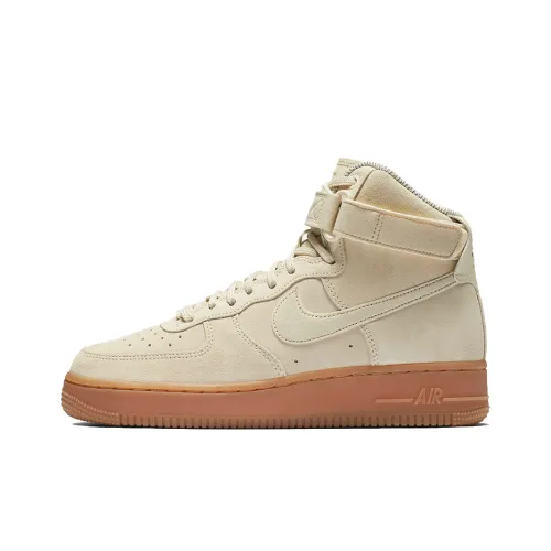 Nike Air Force 1 SE AF1 Slip Resistant Abrasion Resistant Легкий Высокий Топ Кроссовки для скейтбординга Женские Бежево-коричневый