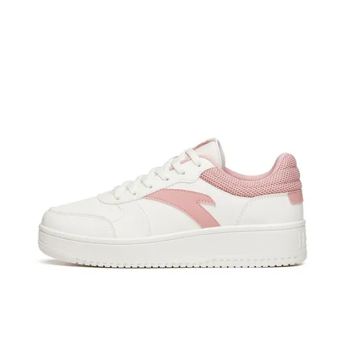 ANTA Нескользящая Легкая Низкая Кроссовки для скейтбординга с низким верхом Женские Белые Розовые