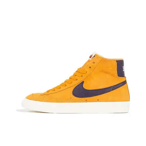 Nike Blazer Vintage Non Slip Lightweight MID Skateboard Shoes Unisex Ginger Yellow