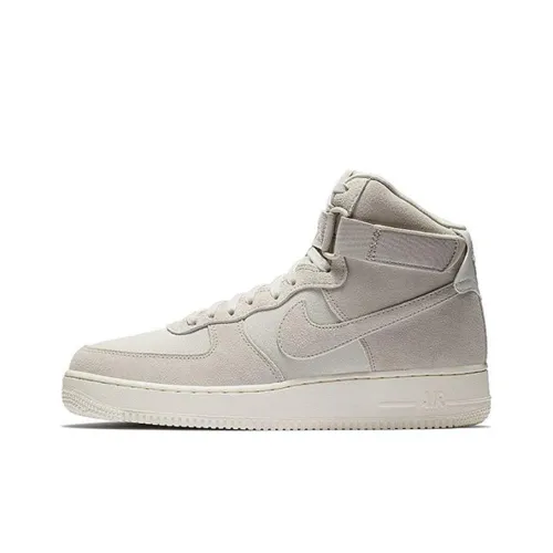 Nike Air Force 1 Замша Slip-resistant Abrasion-resistant Легкий High Top Скейтбординг Кроссовки Мужские Белые