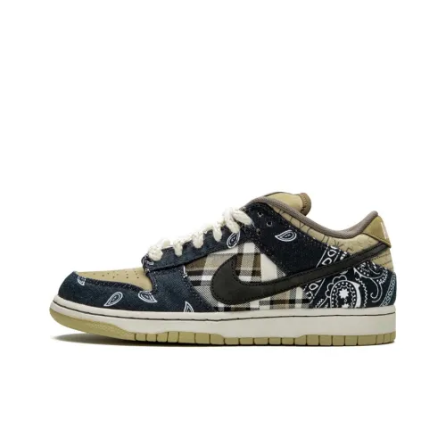 Travis Scott x Nike Dunk SB 'Jackboys' Низкие Скейтборд Кроссовки Унисекс Синие