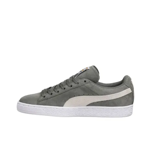 PUMA Suede Series Классические Низкие Кроссовки для Скейтбординга Женские Серые Синие Многоцветные