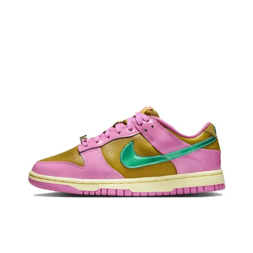 Nike Dunk Скейтборд Кроссовки Низкие Топ Розовые Зеленые Желтые Женские