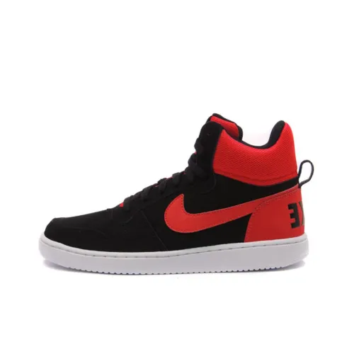 nike MID Slip Resistant Shock Absorbers с антискользящими свойствами и устойчивыми к истиранию MID Топ Скейтборд Кроссовки Мужские Черные Красные