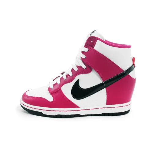 Nike Dunk High Топ Скейтборд Кроссовки Женские Белые Розовые