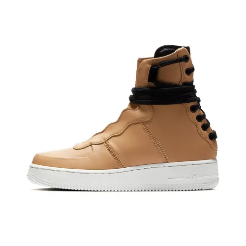 Nike Air FORCE 1 Rebel XX Non Slip Легкий Высокий Топ Скейтбординг Кроссовки Женские Желтые