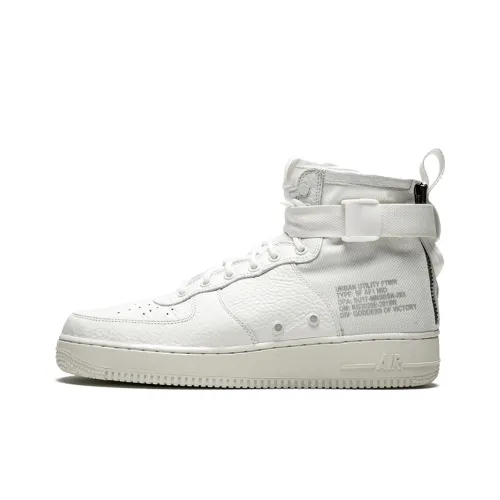 Nike Air Force 1 Triple Cream Mid Скейтборд Кроссовки Unisex Pure White