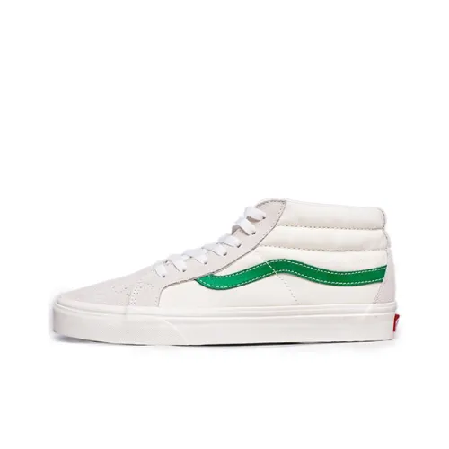 VANS SK8 MID Топ Скейтборд Кроссовки Унисекс Белый Зеленый