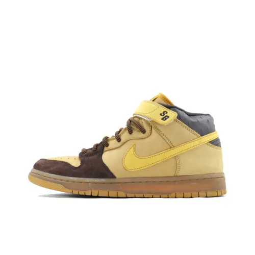 Nike Dunk SB Pro SB MID Топ Скейтборд Кроссовки Мужские Желто-Коричневые