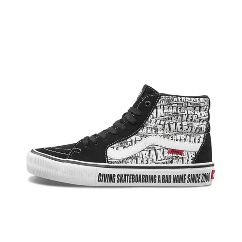VANS SK8 Pro High Топ Скейтборд Кроссовки Унисекс Черный Белый Граффити