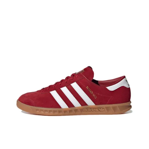 Adidas Originals Hamburg Аbrasion Resistant Slip Resistant Coating Низкие Кроссовки для скейтбординга Мужские Red