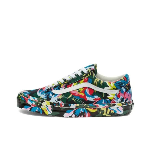 KENZO x VANS Old Skool Collection Низкие Кроссовки для скейтбординга Унисекс Черный Красный Синий