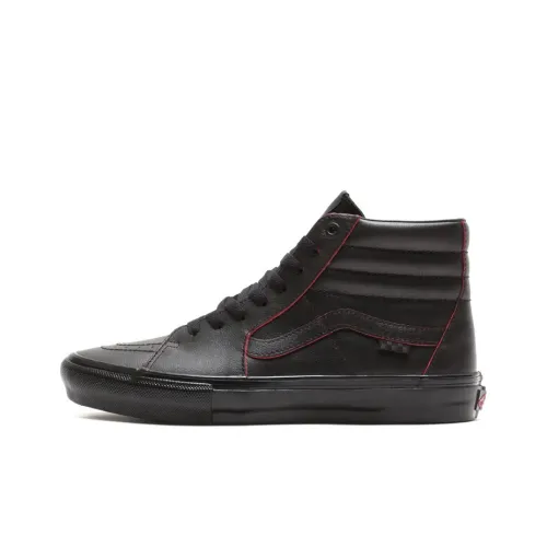 VANS SK8 Покрытие Легкий и Дышащий Высокий Топ Скейтборд Кроссовки Унисекс Черный Красный