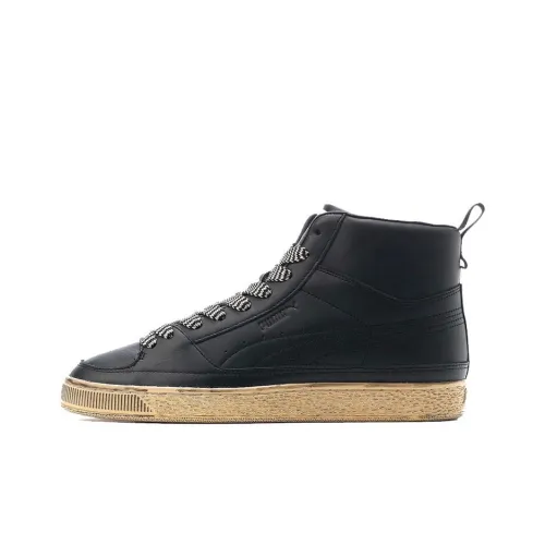 RHUIGI X PUMA Suede MID Coating Balance Lightweight MID Skateboard Shoes Men's Black