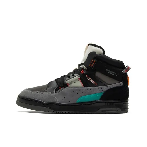 PUMA Slipstream Износостойкий и Легкий MID Скейтбординг Кроссовки Унисекс Черный Серый