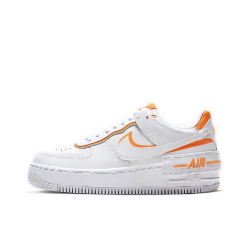 Nike Air FORCE 1 Shadow Non Slip Легкий Низкий Топ Скейтбординг Кроссовки Женские Белый Оранжевый