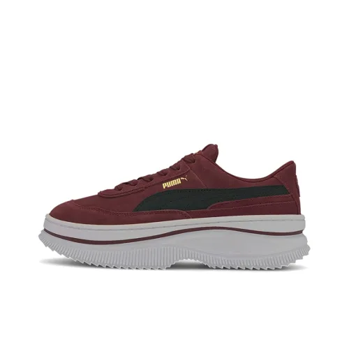 PUMA DEVA Suede Low Top Скейтборд Кроссовки Женские Бордовый Черный