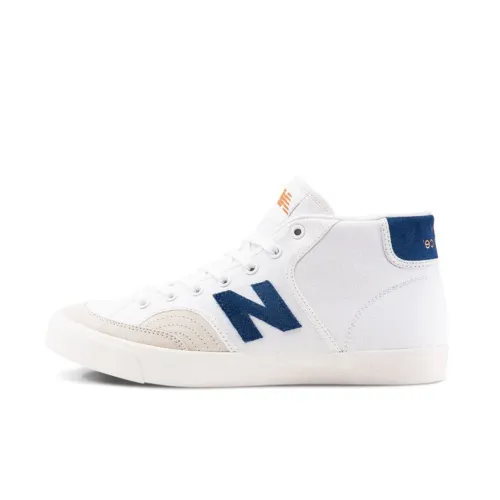 New Balance NB 213 Pro Court Легкий и Дышащий MID Скейтбординг Топ Кроссовки Мужские Белый Синий