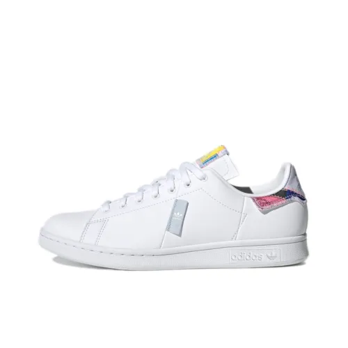 Adidas Originals StanSmith Устойчивые к истиранию покрытие Низ Резистентные низ Топ Скейтбординг Кроссовки Женские Белые Серые