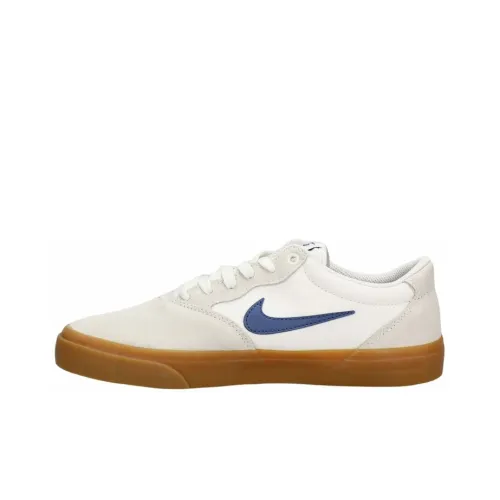 Nike SB Chron SLR Покрытие Slip-Resistant Низкие Кроссовки для Скейтбординга Унисекс Парусный Белый Синий