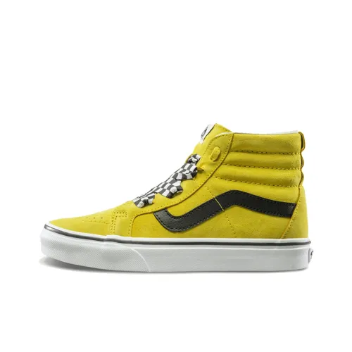 Vans SK8 Anti-slip Легкие Высокие Кроссовки для скейтбординга Женские Желтые