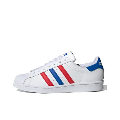 Adidas Originals SUPERSTAR Low Топ Скейтборд Кроссовки Унисекс Белый Красный Синий