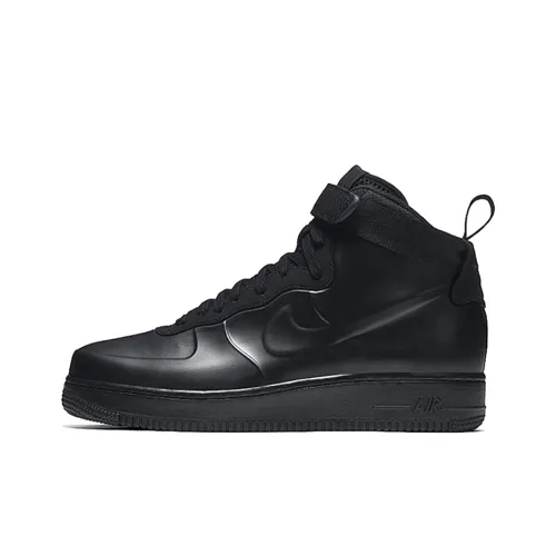 Nike Air Force 1 Anti-slip Легкий Высокий Топ Скейтбординг Кроссовки Мужские Черные