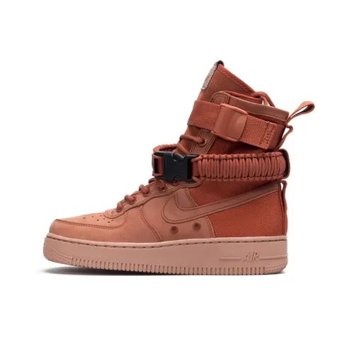 Nike Air FORCE 1 SF Air Force 1 High Устойчивые к истиранию Дышащие Высокие Кроссовки для скейтбординга Женские Кирпично-красный
