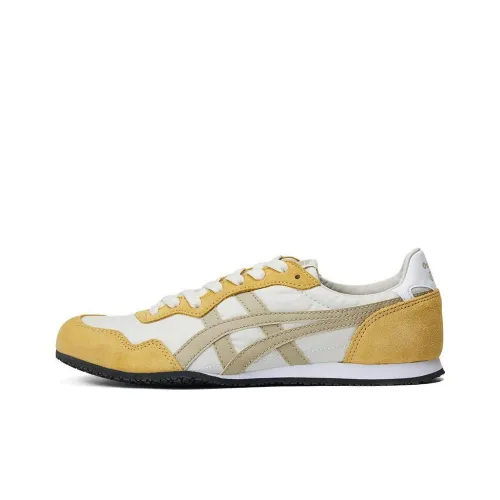 Onitsuka Tiger Serrano Устойчивый к истиранию Низкий Топ Кэжуал Унисекс Желтый