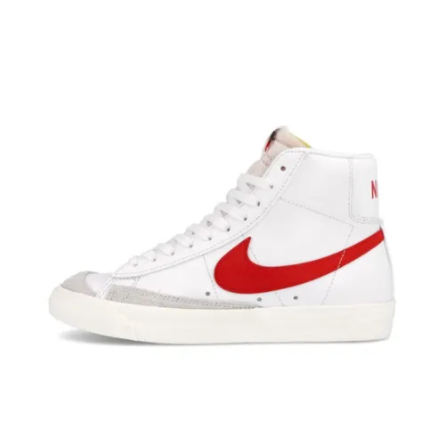 Nike Blazer 77 'Habanero Red' Покрытие Slip-resistant MID Топ Скейтборд Кроссовки Женские Белые Красные