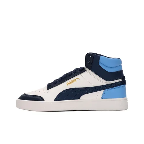 PUMA Shuffle MID Топ Кроссовки для скейтбординга Унисекс Синий Белый