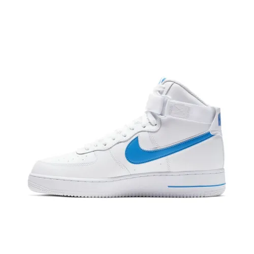 Nike Air Force 1 07 Air Force 1 Slip-resistant Abrasion-resistant High Top Skateboard Shoes Men's White Найк Эйр Форс 1 07 Эйр Форс 1 Противоскользящие Износостойкие Высокие Кроссовки для Скейтбординга Мужские Белые