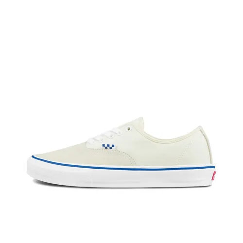 Vans Authentic Low Top Скейтборд Кроссовки Унисекс Стандартный Белый