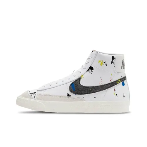 Nike Blazer 77 Противоскользящие Устойчивые к истиранию Амортизаторы MID Скейтборд Кроссовки Мужские Черно-белые