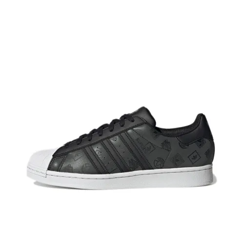 Adidas Originals SUPERSTAR Low Топ Скейтборд Кроссовки Унисекс Угольно-черный