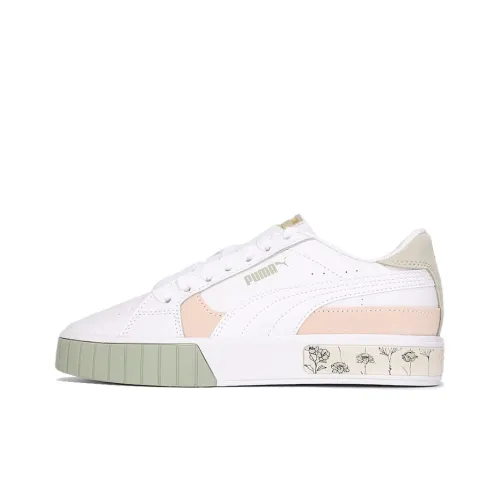 PUMA Cali Star Low Кроссовки для скейтбординга Женские Белый Зеленый Розовый