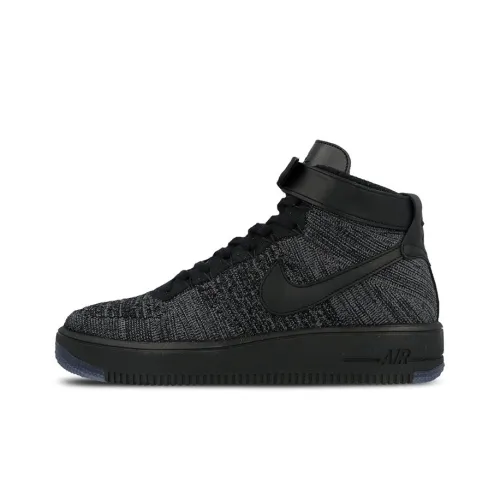 Nike Air Force 1 Ultra Flyknit MID Скейтбординг Кроссовки Мужские Черные Синие