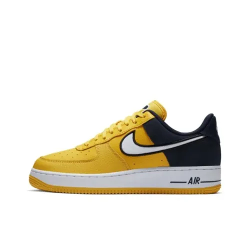 Nike Air Force 1 07 LV8 Anti-Slip Lightweight Low Top Скейтборд Кроссовки Мужские Желто-Синие