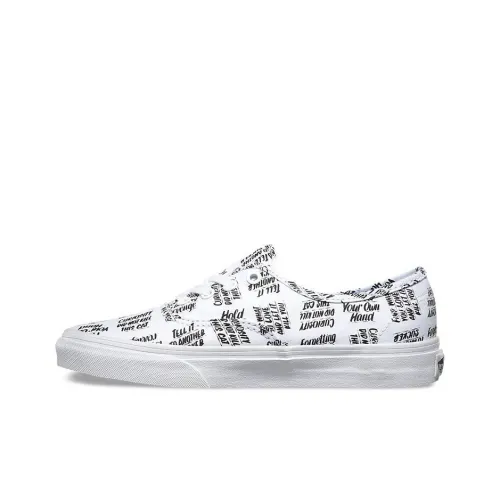 Baron Von Фантазийный x Vans Authentic Series Низкие Кроссовки для скейтбординга Унисекс Белые