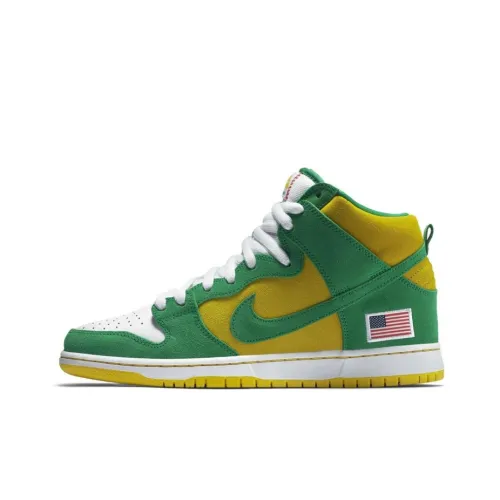 Nike Dunk SB High Топ Скейтборд Кроссовки Унисекс Зеленый