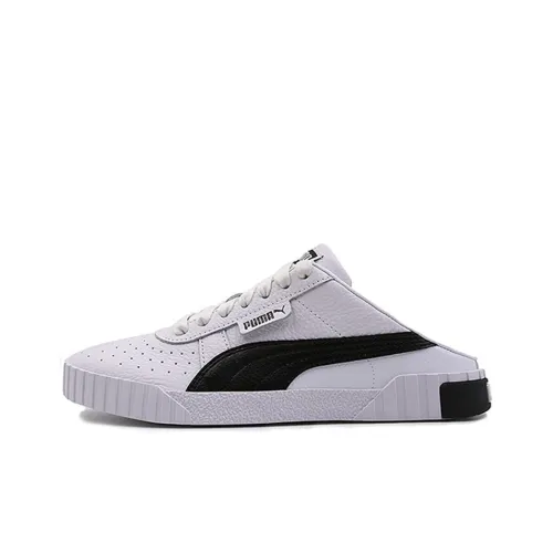 PUMA Cali Lo Slip On Mule Low Top Скейтборд Кроссовки Женские Черно-белые
