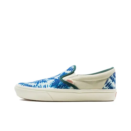 Vans Slip On Comfycush Износостойкий и Легкий Низкие Кроссовки для скейтбординга Унисекс Белый Синий