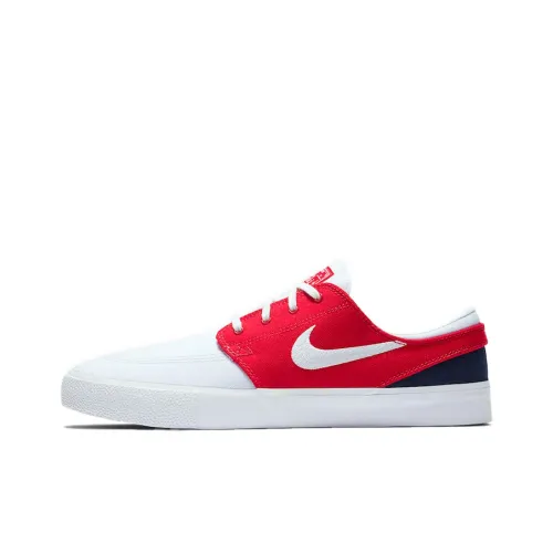 Nike SB Stefan Janoski Холст RM Low Топ Скейтборд Кроссовки Унисекс Белый Красный