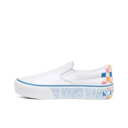 Vans Slip On Series Платформа Низкие Кроссовки для скейтбординга Женские Белые