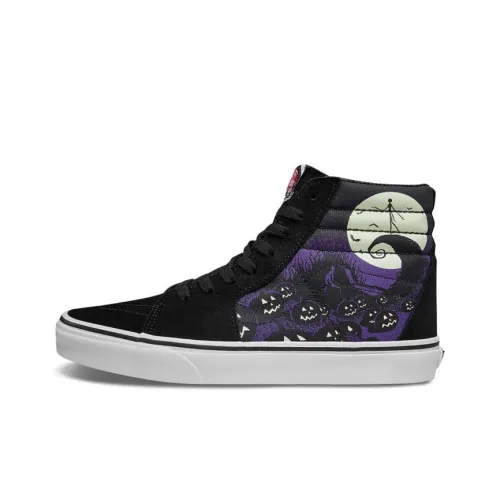 VANS SK8 High Топ Скейтборд Кроссовки Унисекс Черный Фиолетовый