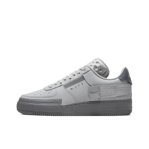 Nike Air FORCE 1 Тип Anti Slip и износостойкие увеличивающие высоту низкие топовые кроссовки для скейтбординга унисекс серые