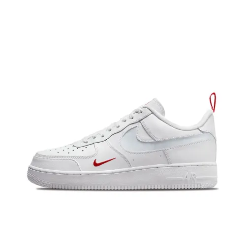 Nike Air FORCE 1 Slip-on Устойчивый к истиранию Низкий Топ Скейтбординг Мужской Белый Красный