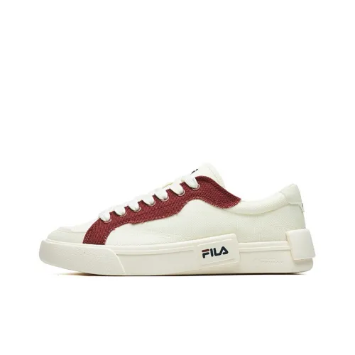 FILA FUSION POP Амортизация Устойчивый к истиранию Легкий Низкий Топ Скейтборд Кроссовки Женские Белый Красный Зеленый