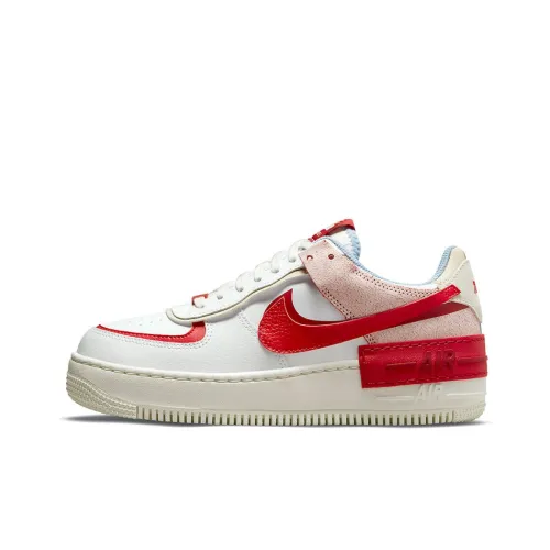 Nike Air FORCE 1 Shadow Low Топ Кроссовки для скейтбординга Женские Белый Красный Синий
